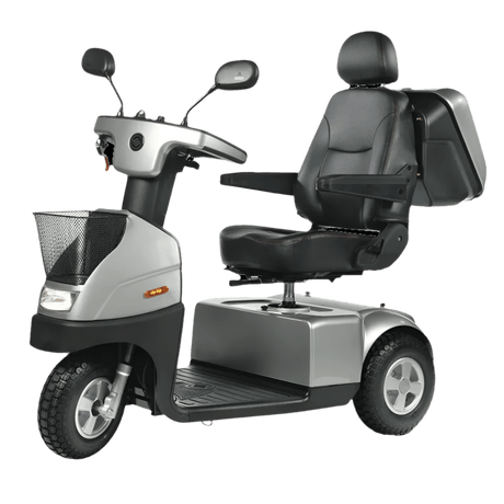 AFIKIM Afiscooter C3 Mid-Size Mobility Scooter Silver Angled View