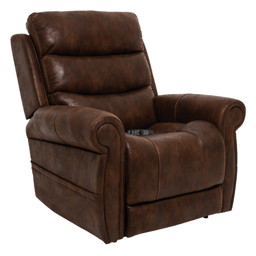 Astro Brown Pride Mobility VivaLift Tranquil 2 PLR-935 Lift Chair Angled View