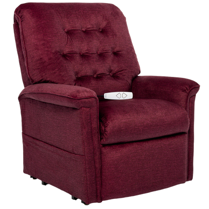 Black Cherry Pride Mobility Heritage LC-358 Lift Chair Angled Front View