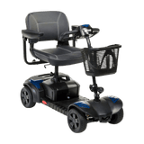 Blue Drive Medical Phoenix LT 4-Wheel Travel Scooter Angled Front View