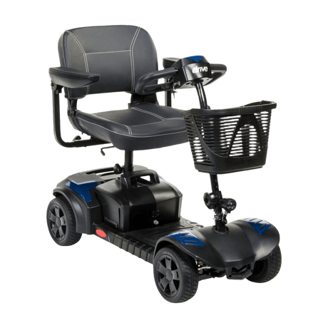 Blue Drive Medical Phoenix LT 4-Wheel Travel Scooter Angled Front View