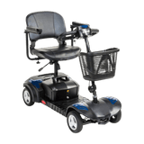 Blue Drive Medical Scout LT 4-Wheel Compact Travel Power Scooter Angled View