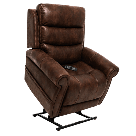 Partially Lifted Astro Brown Pride Mobility VivaLift Tranquil 2 PLR-935 Lift Chair