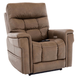 Cappuccino Pride Mobility VivaLift Ultra PLR-4955 Power Lift Chair Angled View
