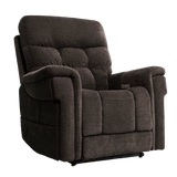 Charcoal Trento Pride Mobility VivaLift Ultra PLR-4955 Power Lift Chair Angled View