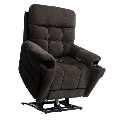 Partially Lifted Charcoal Color Pride Mobility VivaLift Ultra PLR-4955 Power Lift Chair