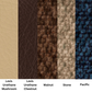 Close-Up of Five Fabric Swatches for the Pride Mobility Essential LC-250 Power Lift Chair