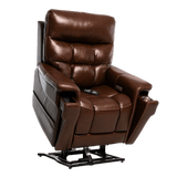 Partially Lifted Sorrento Leather Pride Mobility VivaLift Ultra PLR-4955 Power Lift Chair