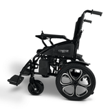 Black ComfyGO 6011 Folding Electric Wheelchair - Side View