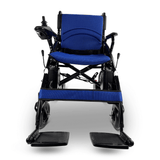 Blue ComfyGO 6011 Folding Electric Wheelchair - Front View
