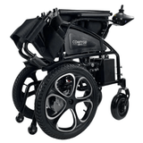 Black ComfyGO 6011 Folding Electric Wheelchair Folded