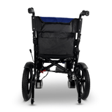 Blue ComfyGO 6011 Folding Electric Wheelchair - Rear View