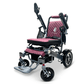 Purple Color Silver Frame ComfyGO Majestic IQ-7000 Remote Controlled Electric Wheelchair - Angled View