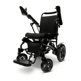 Standard Color Black Frame ComfyGO Majestic IQ-8000 Remote Controlled Foldable Electric Wheelchair - Angled View