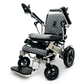 Gray Color Silver Frame ComfyGO Majestic IQ-8000 Remote Controlled Foldable Electric Wheelchair - Angled View