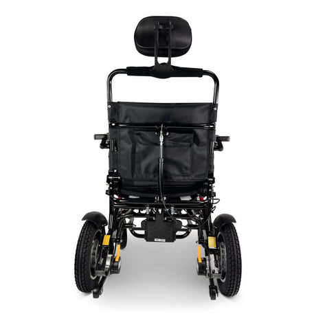Black Color Black/Red Frame ComfyGO Majestic IQ-9000 Remote Controlled Foldable Electric Wheelchair - Back View
