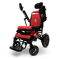 Red Color Black/Red Frame ComfyGO Majestic IQ-9000 Remote Controlled Foldable Electric Wheelchair - Angled View