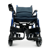 Blue ComfyGO X-6 Lightweight Electric Wheelchair - Front View