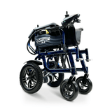 Blue ComfyGO X-6 Lightweight Electric Wheelchair Folded