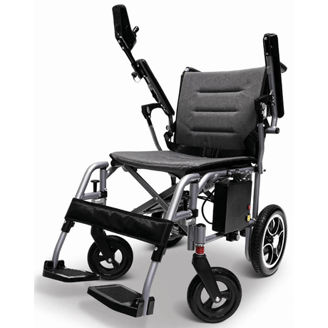 Standard Color ComfyGO X-7 Lightweight Foldable Travel Electric Wheelchair - Adjusted Armrest 