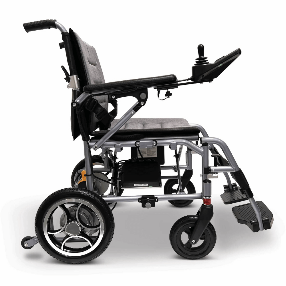 Standard Color ComfyGO X-7 Lightweight Foldable Travel Electric Wheelchair - Side View