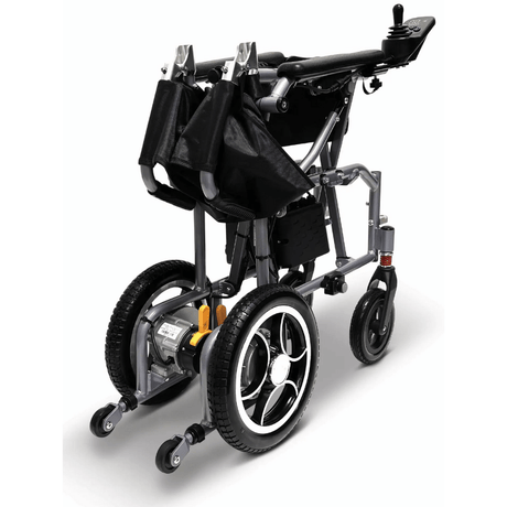 Standard Color ComfyGO X-7 Lightweight Foldable Travel Electric Wheelchair Folded