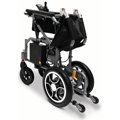 Standard Color ComfyGO X-7 Lightweight Foldable Travel Electric Wheelchair Folded