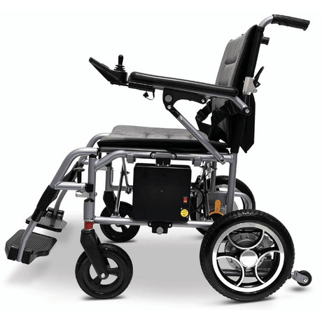 Standard Color ComfyGO X-7 Lightweight Foldable Travel Electric Wheelchair - Side View