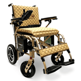 Coffee Bronze Frame ComfyGO X-7 Lightweight Foldable Travel Electric Wheelchair - Angled View