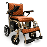 Taba Bronze Frame ComfyGO X-7 Lightweight Foldable Travel Electric Wheelchair - Angled View