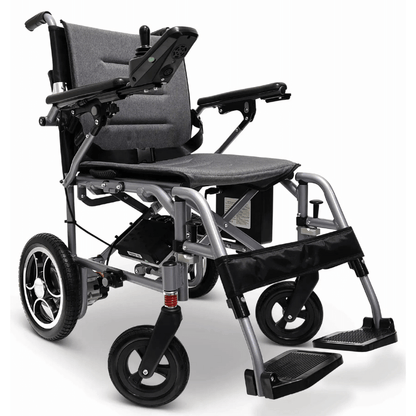 Standard Color ComfyGO X-7 Lightweight Foldable Travel Electric Wheelchair - Angled View