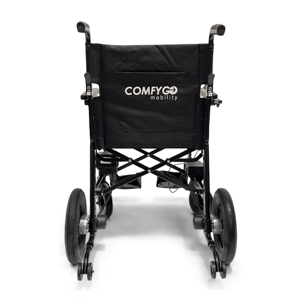 ComfyGO X-Lite Lightweight Foldable Travel Electric Wheelchair - Rear View