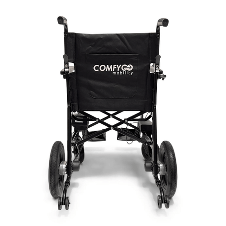 ComfyGO X-Lite Lightweight Foldable Travel Electric Wheelchair - Rear View