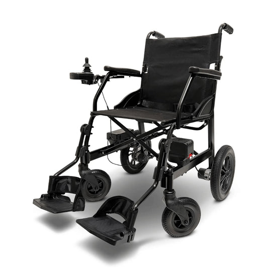 ComfyGO X-Lite Lightweight Foldable Travel Electric Wheelchair - Angled View