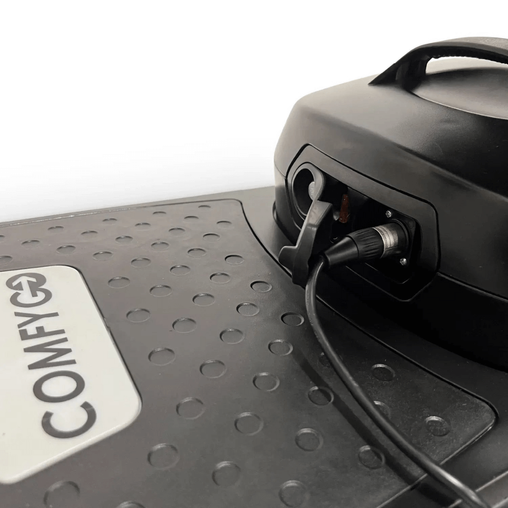 ComfyGO Z-4 Ultra-Light Portable Electric Mobility Scooter - Charger Port Close-up View 