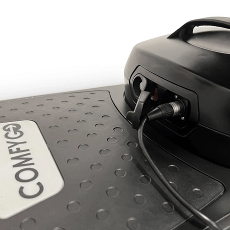 ComfyGO Z-4 Ultra-Light Portable Electric Mobility Scooter - Charger Port Close-up View 