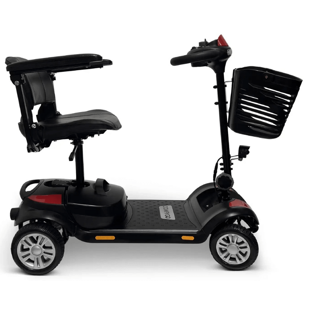 Red ComfyGO Z-4 Ultra-Light Portable Electric Mobility Scooter - Side View