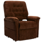 Crypton Aria Espresso Pride Mobility Heritage LC-358 Lift Chair Angled Front View