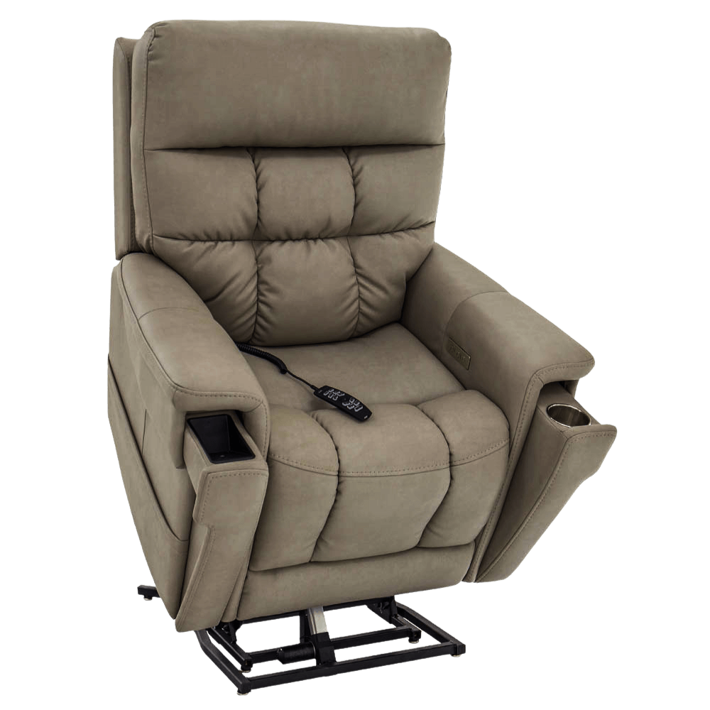 Partially Lifted Dove Color Pride Mobility VivaLift Ultra PLR-4955 Power Lift Chair