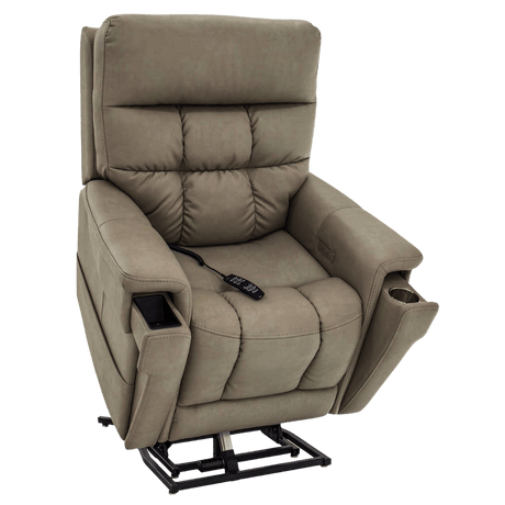 Partially Lifted Dove Color Pride Mobility VivaLift Ultra PLR-4955 Power Lift Chair