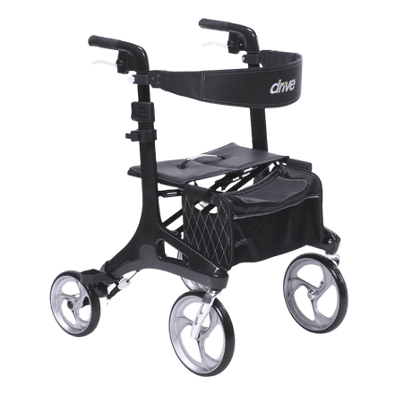 Drive Medical Nitro Elite Carbon Fiber Rollator Angled View