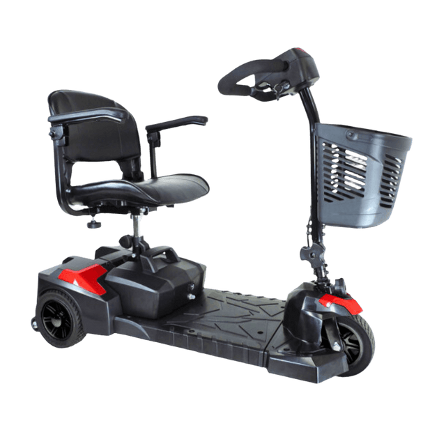 Drive Medical Scout 3-Wheel Compact Travel Power Scooter Angled View