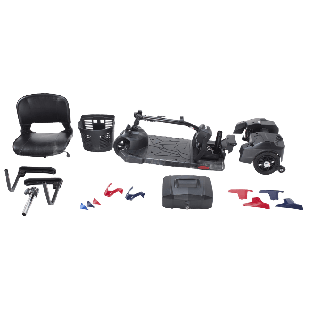 Drive Medical Scout 3-Wheel Compact Travel Power Scooter Disassembled Parts