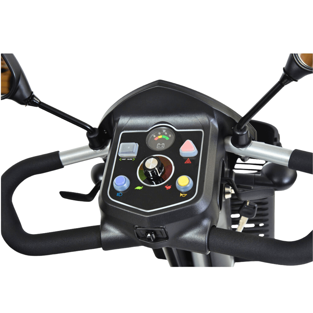 Drive Medical Ventura 3-Wheel Mobility Scooter Control Panel Close-Up View