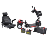 Drive Medical Ventura 3-Wheel Mobility Scooter Disassembled into Main Components