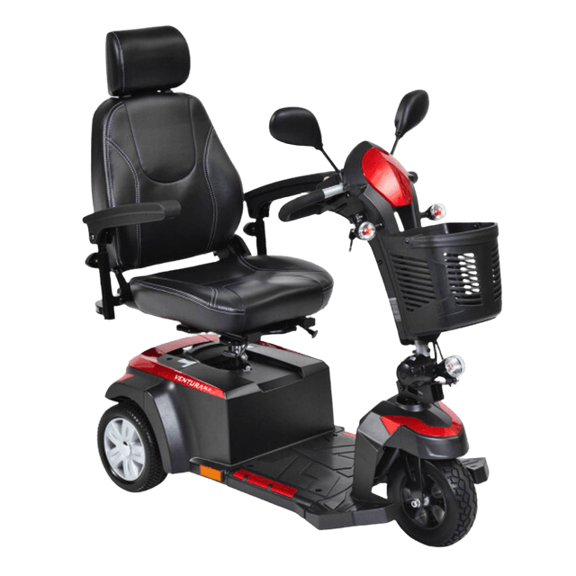 Drive Medical Ventura 3-Wheel Mobility Scooter Angled View