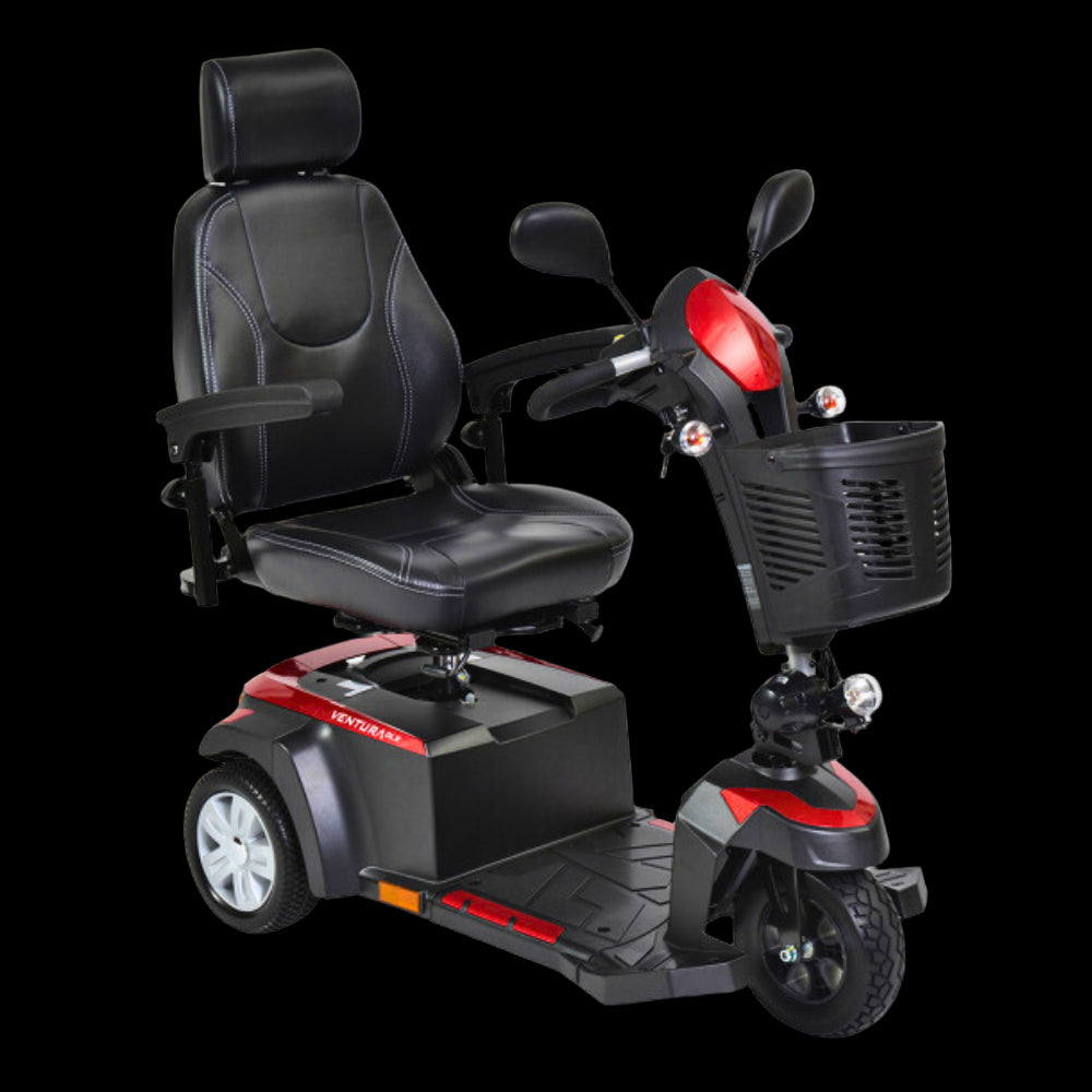 Drive Medical Ventura 3-Wheel Mobility Scooter Angled View