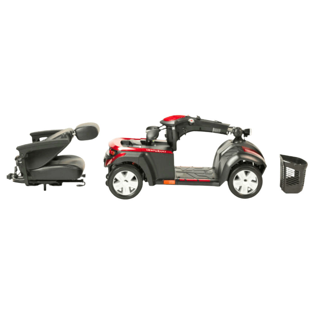 Drive Medical Ventura 4-Wheel Mobility Scooter Disassembled into Main Components