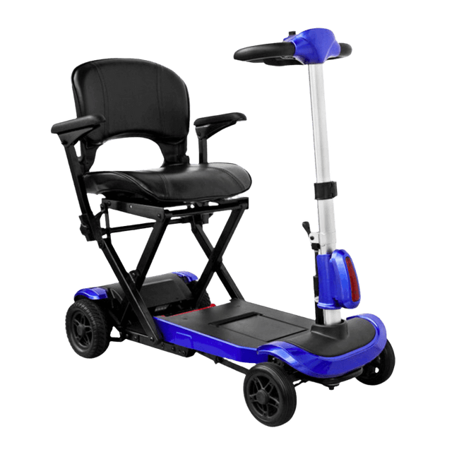 Drive Medical Zoome Auto-Flex Folding Travel Scooter Angled View
