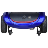 Drive Medical Zoome Auto-Flex Folding Travel Scooter Back Rear Wheels and Lights View